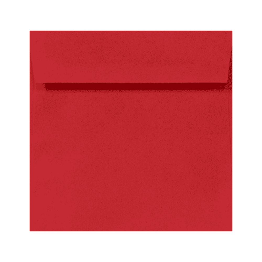 LUXPaper 6 1/4 x 6 1/4 Square Envelopes with Peel & Press, Ruby Red, 50/Pack