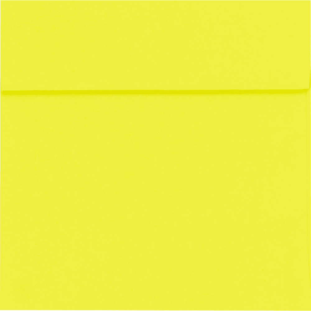 LUXPaper 6 x 6 Square Envelopes w/Peel & Press, Citrus Yellow, 50/Pack