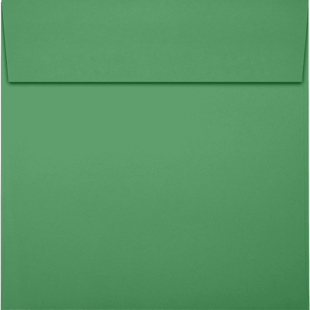 LUXPaper 6 x 6 Square Envelopes w/Peel & Press, Holiday Green, 50/Pack