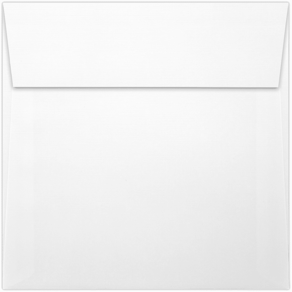 LUXPaper 6 x 6 Square Envelopes w/Peel & Press, White Linen, 50/Pack