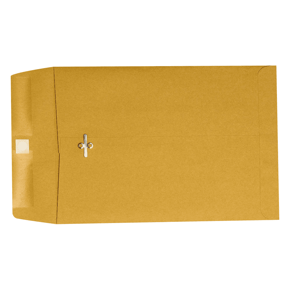LUXPaper 6 x 9 Clasp Envelopes, Brown Kraft, 50/Pack