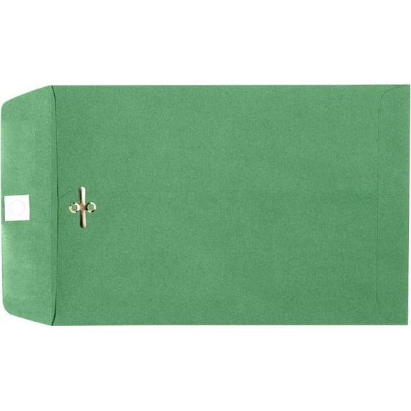 LUXPaper 6 x 9 Clasp Envelopes, Holiday Green, 100/Pack