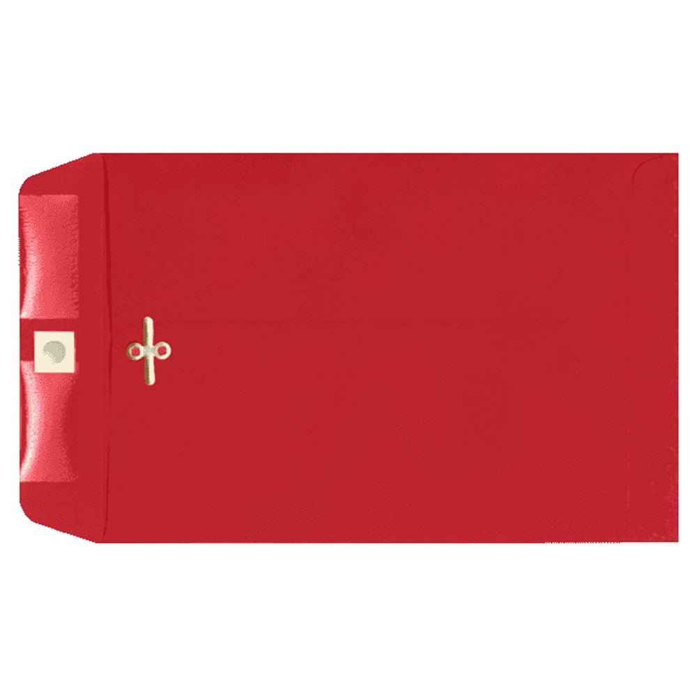 LUXPaper 6 x 9 Clasp Envelopes, Ruby Red, 100/Pack