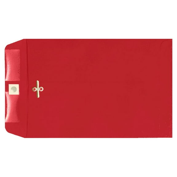 LUXPaper 6 x 9 Clasp Envelopes, Ruby Red, 50/Pack