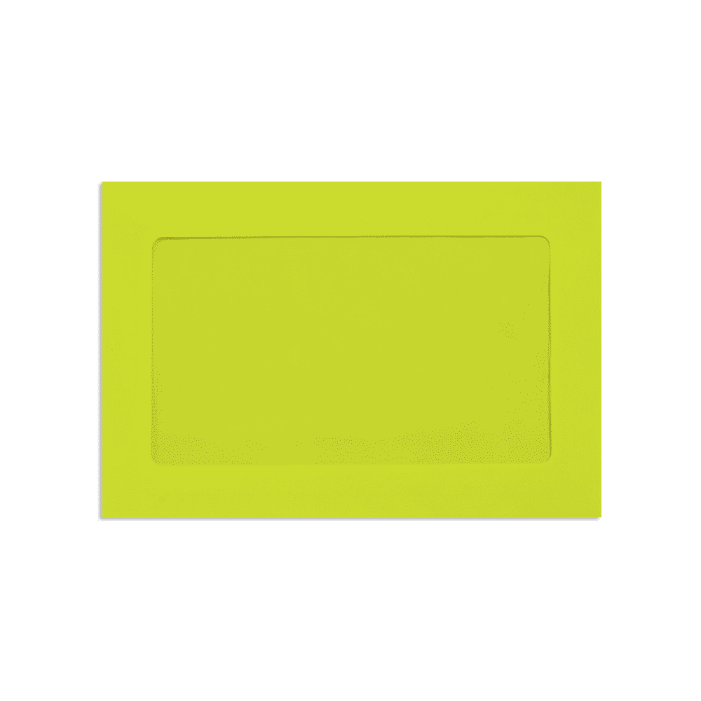 LUXPaper 6 x 9 Full-Face Window Envelopes, Wasabi, 50/Pack