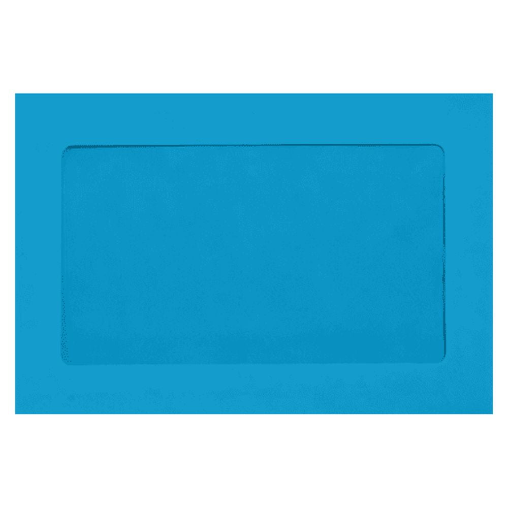 LUXPaper 6 x 9 Full Faced Window Envelopes, Pool Blue, 1000/Pack