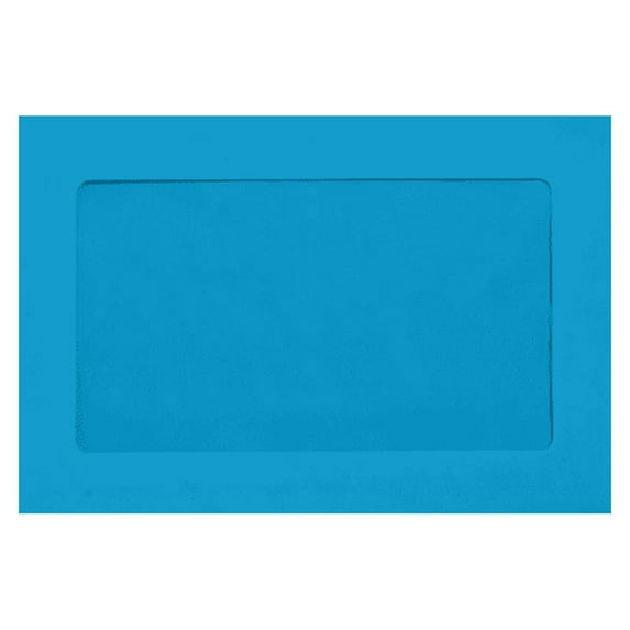 LUXPaper 6 x 9 Full Faced Window Envelopes, Pool Blue, 500/Pack
