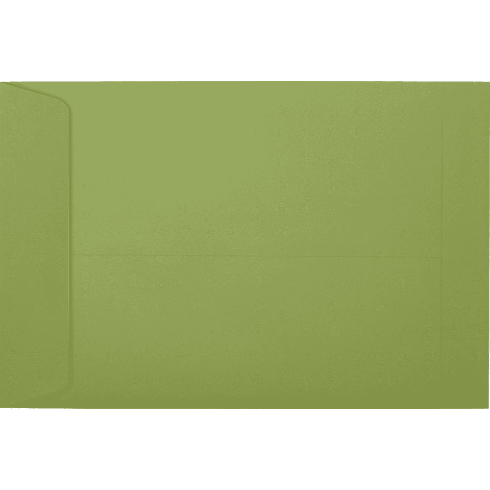 LUXPaper 6 x 9 Open End Envelopes, Avocado, 250/Pack