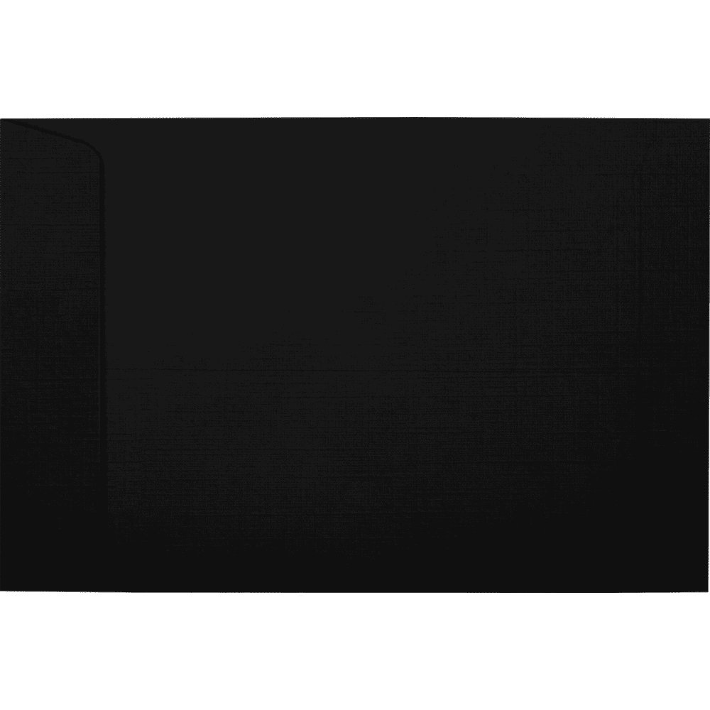 LUXPaper 6 x 9 Open End Envelopes, Black Linen, 50/Pack