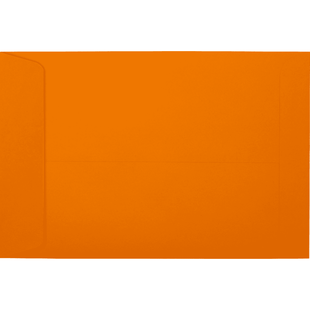 LUXPaper 6 x 9 Open End Envelopes, Mandarin, 50/Pack