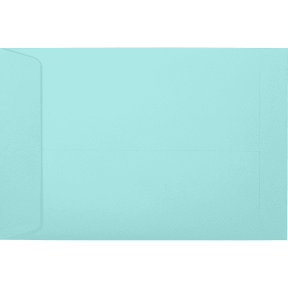 LUXPaper 6 x 9 Open End Envelopes, Seafoam, 50/Pack