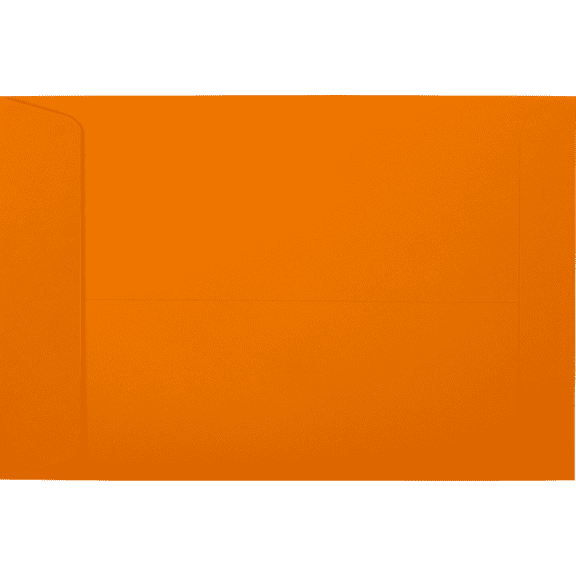 LUXPaper 6 x 9 Peel & Seal Open End Envelopes, Mandarin Orange, 500/Pack