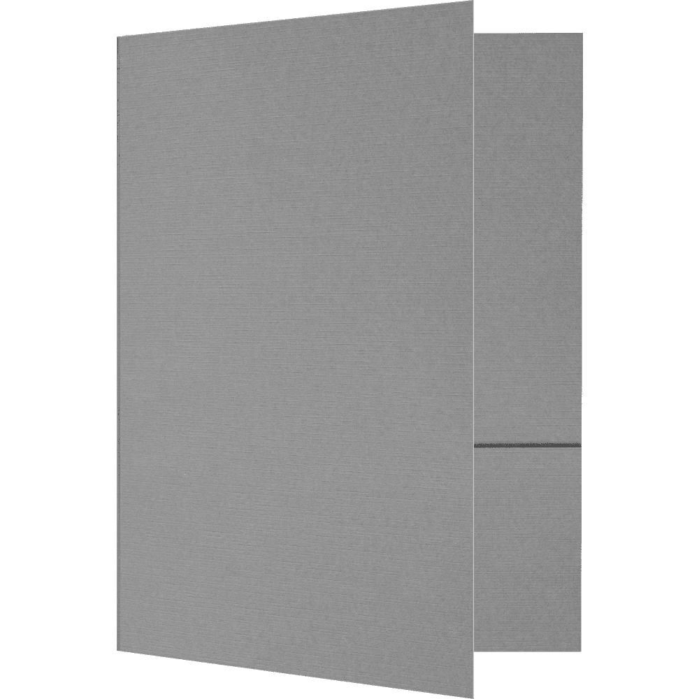 LUXPaper 6 x 9 Small Two Pocket Presentation Folders, Sterling Gray Linen, 1000/Pack