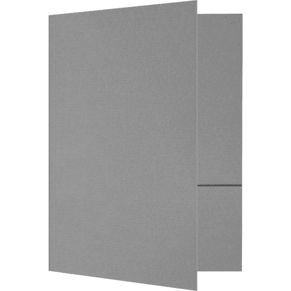 LUXPaper 6 x 9 Small Two Pocket Presentation Folders, Sterling Gray Linen, 250/Pack