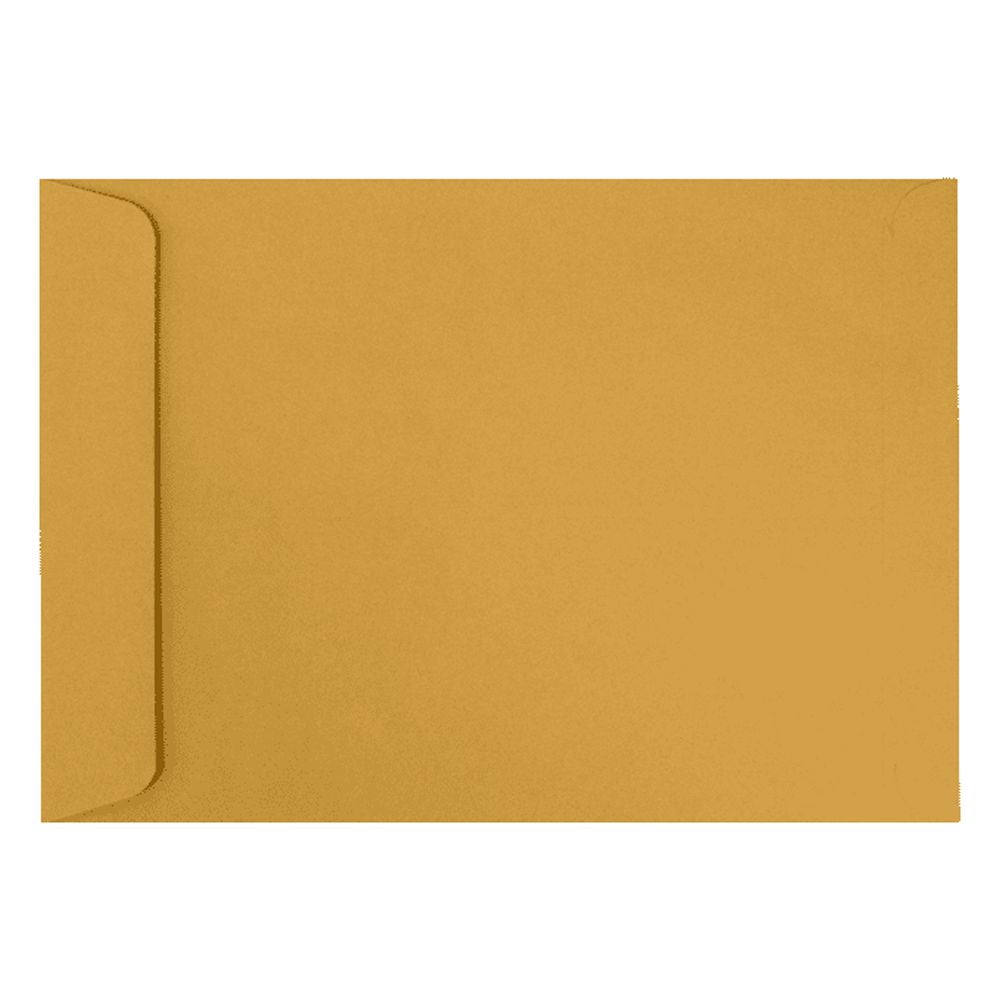 LUXPaper 7 1/2 x 10 1/2 Open End Envelopes, Brown Kraft, 50/Pack