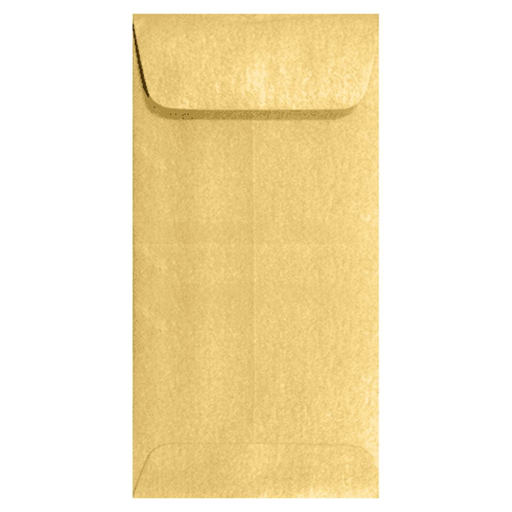 LUXPaper #7 Coin Envelopes, 80 lb, 3 1/2 x 6 1/2, Gold Metallic, 500 Pack