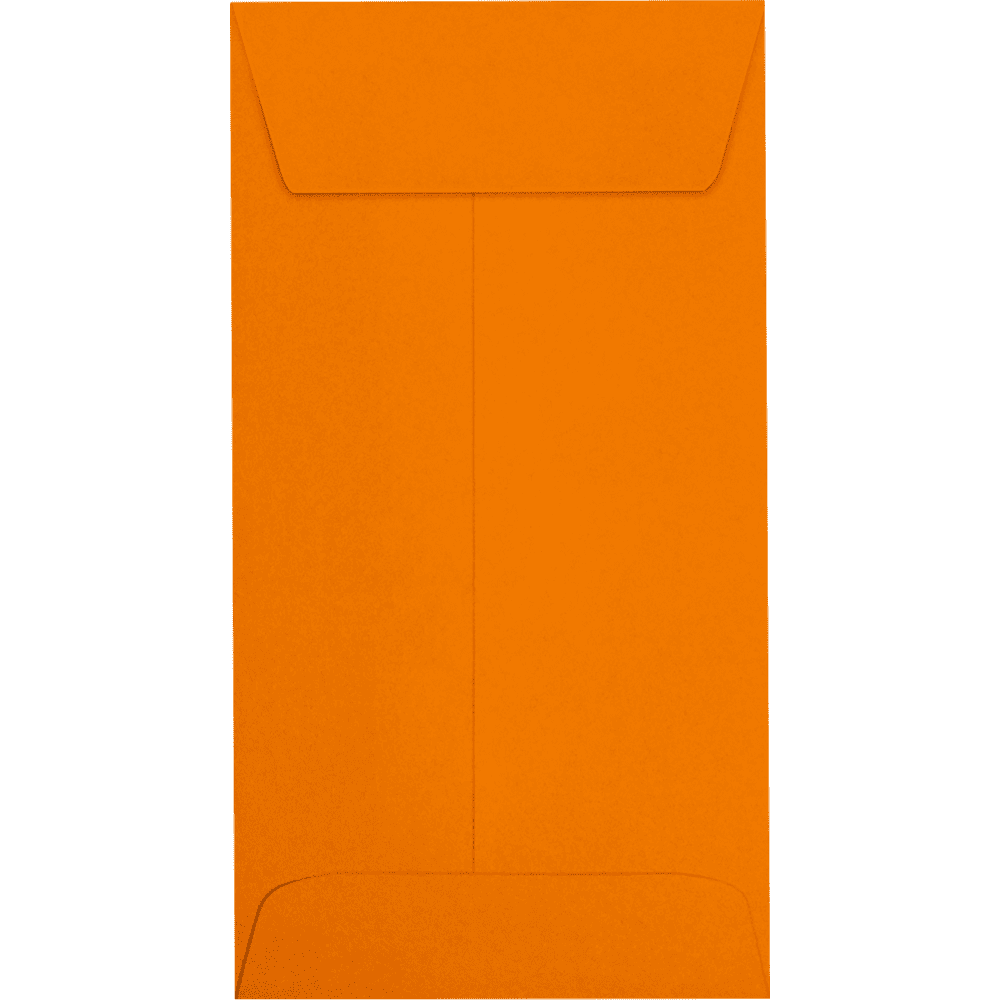 LUXPaper #7 Coin Envelopes, 80 lb, 3 1/2 x 6 1/2, Mandarin Orange, 250 Pack