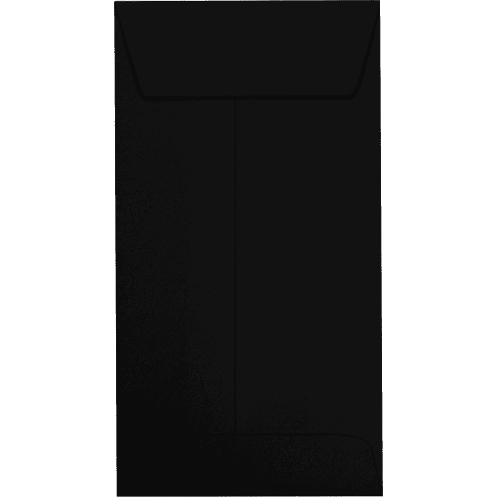LUXPaper #7 Coin Envelopes, 80 lb, 3 1/2 x 6 1/2, Midnight Black, 500 Pack