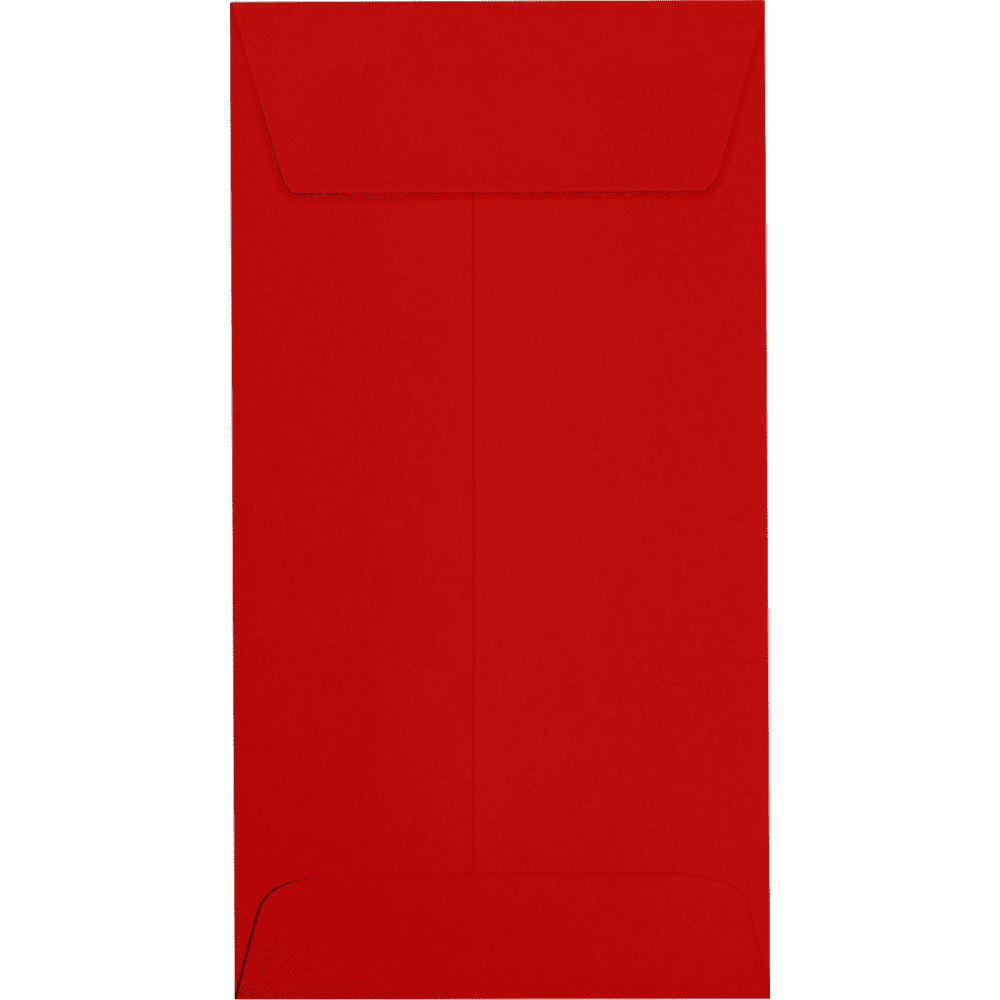 LUXPaper #7 Coin Envelopes, 80 lb, 3 1/2 x 6 1/2, Ruby Red, 50 Pack