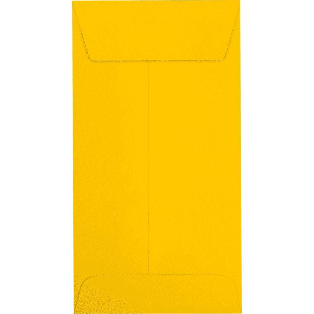 LUXPaper #7 Coin Envelopes, 80 lb, 3 1/2 x 6 1/2, Sunflower Yellow, 50 Pack