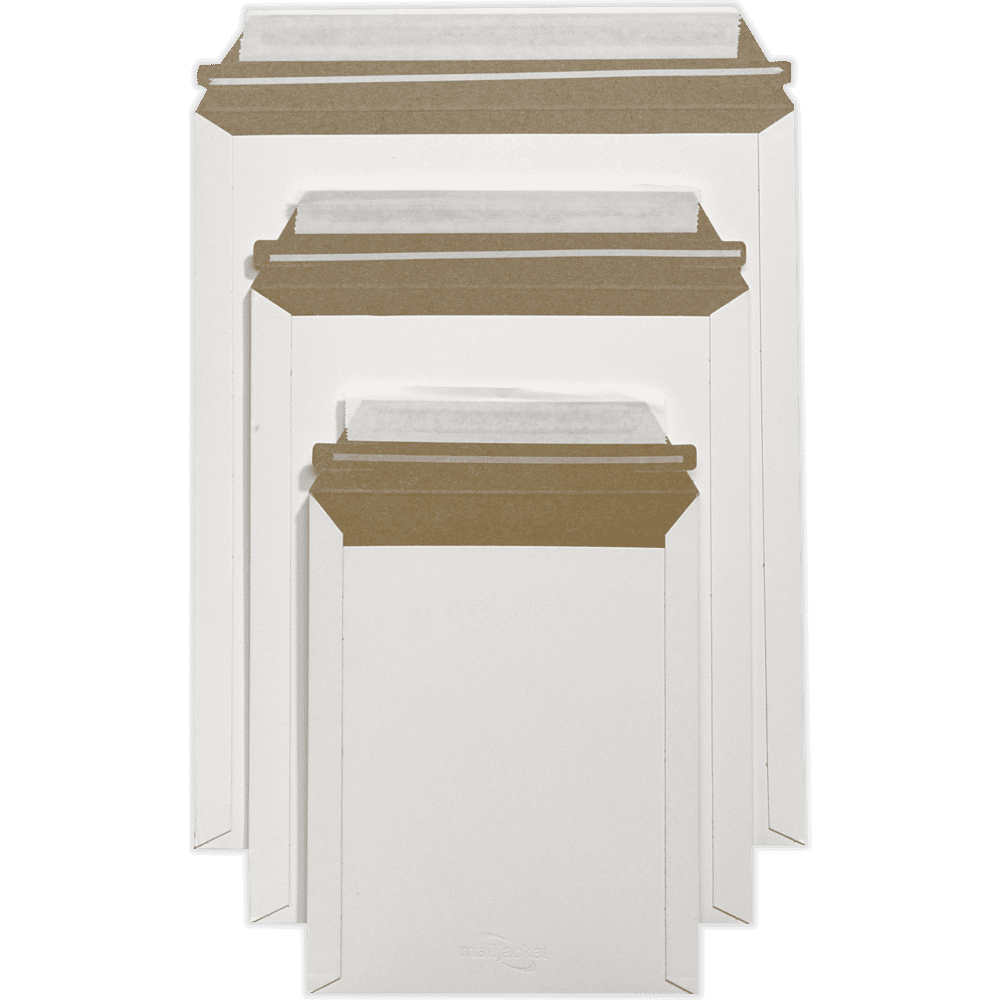 LUXPaper 7 x 9 Paperboard Mailers, White, 100/Pack