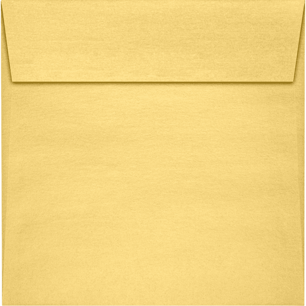 LUXPaper 8 1/2 x 8 1/2 Square Envelopes in 80 lb. Gold Metallic, 50 Pack