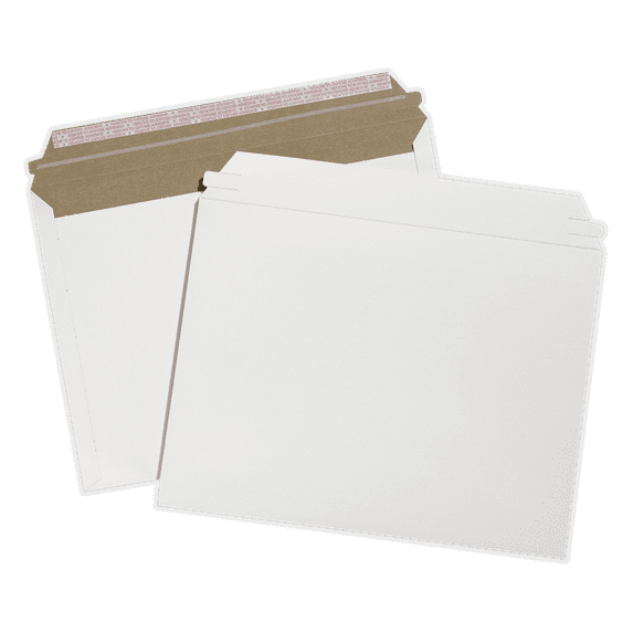 LUXPaper 9 1/2 x 12 1/2 Cardboard Mailers, White, 500/Pack