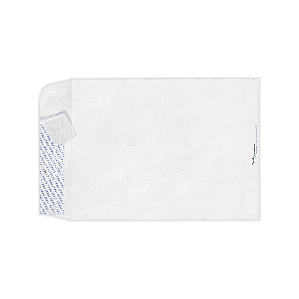 LUXPaper 9 1/2 x 12 1/2 Tyvek Open End Envelopes w/Peel & Press, White, 250/Pack