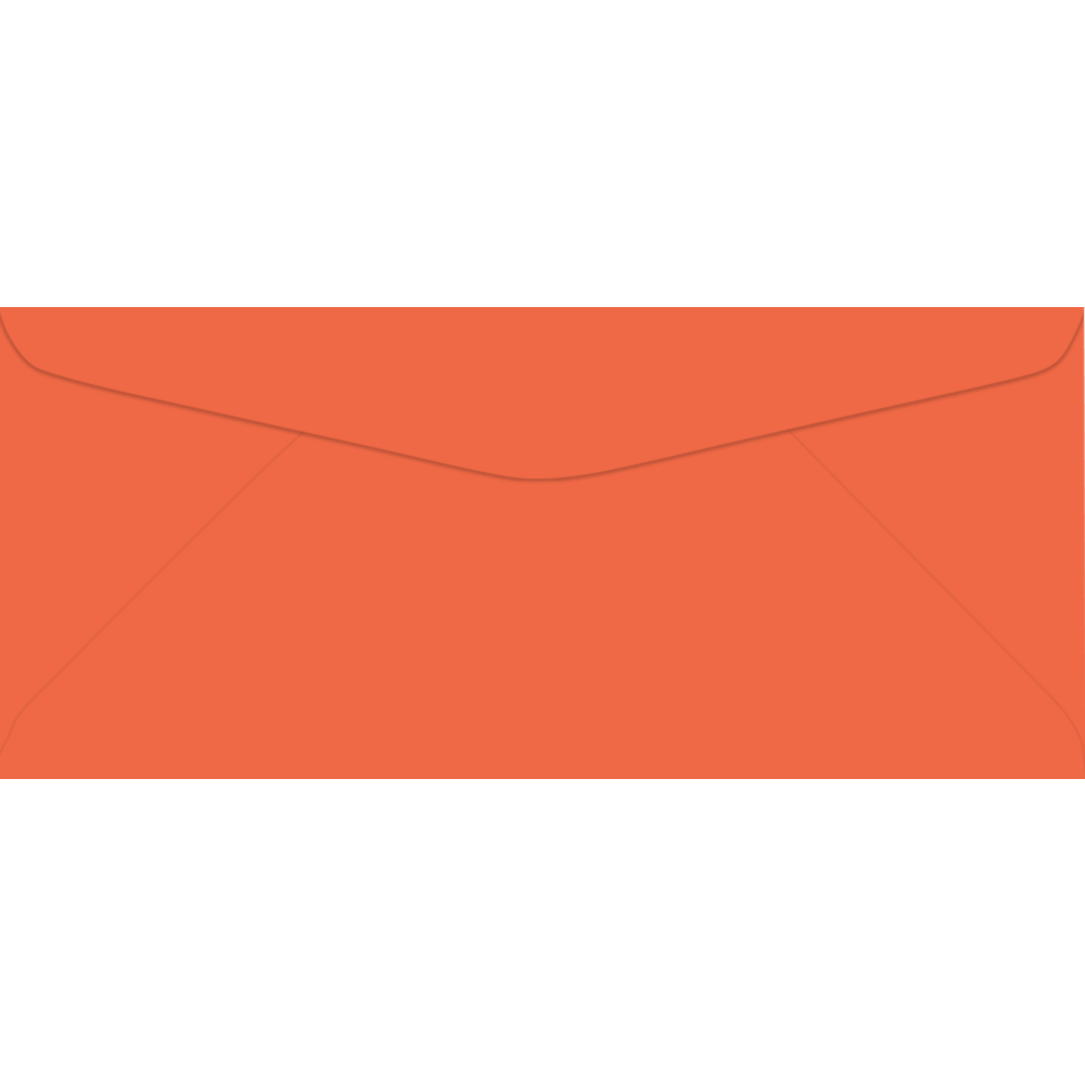 LUXPaper #9 Regular Envelopes, 3 7/8 x 8 7/8, Bright Orange, 250/Pack