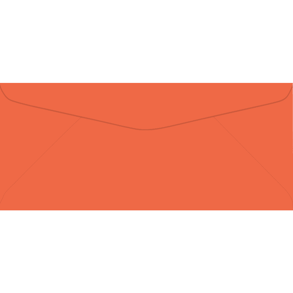 LUXPaper #9 Regular Envelopes, 3 7/8 x 8 7/8, Bright Orange, 50/Pack