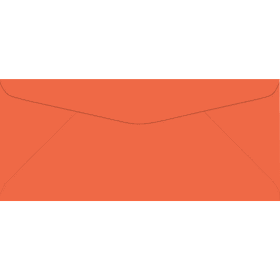 LUXPaper #9 Regular Envelopes, 3 7/8 x 8 7/8, Bright Orange, 50/Pack