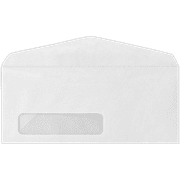 LUXPaper #9 Window Envelopes, 3 7/8 x 8 7/8, Bright White, 50/Pack