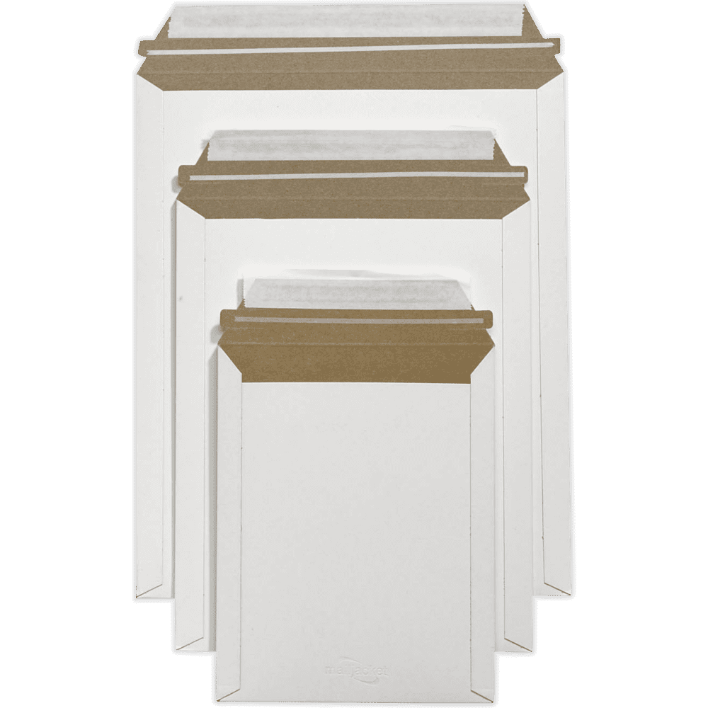 LUXPaper 9 x 11 1/2 Cardboard Mailers, White, 500/Pack