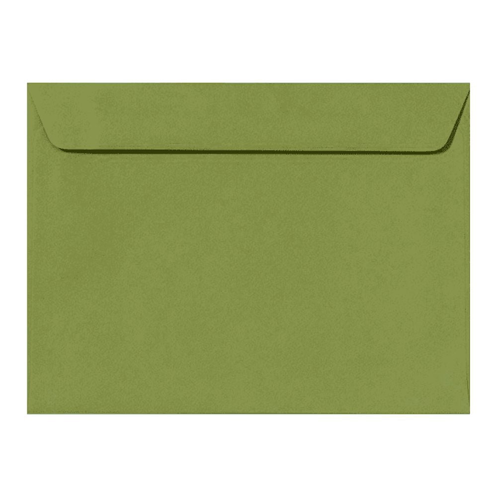 LUXPaper 9 x 12 Booklet Envelopes, Avocado, 50/Pack