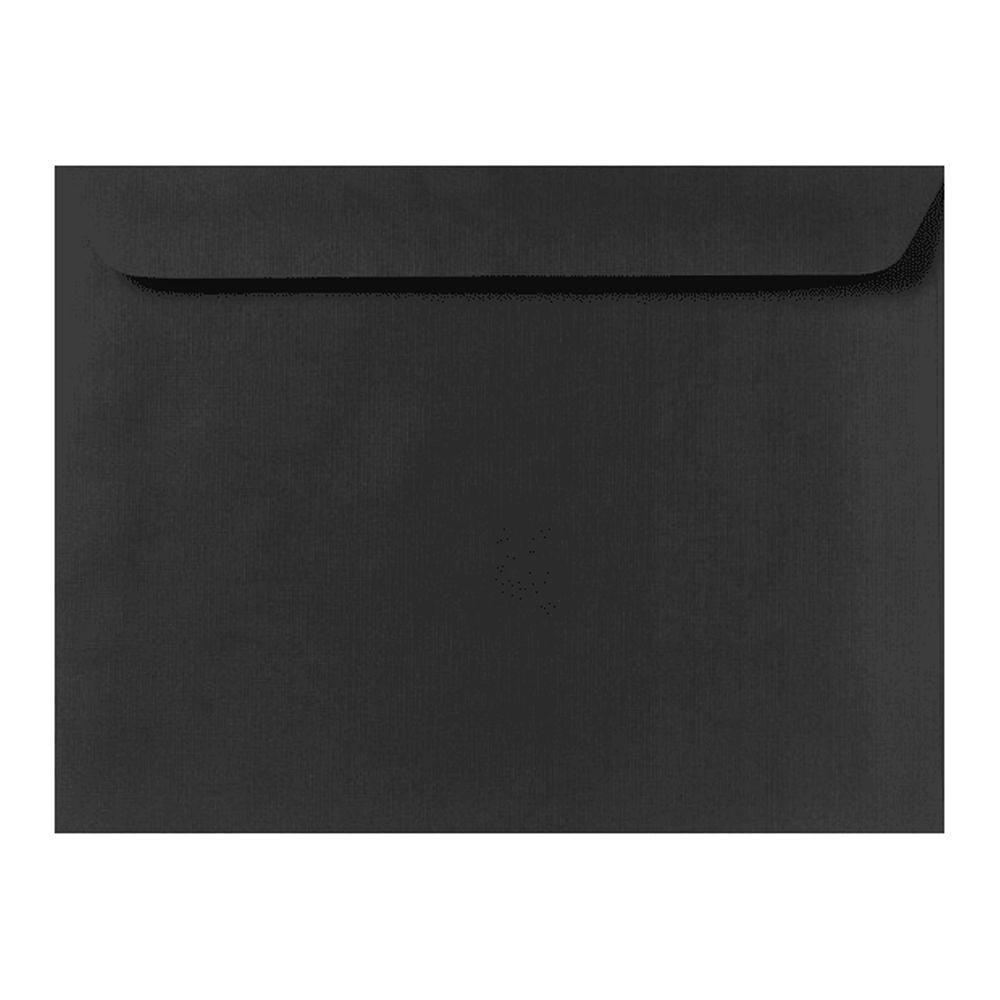 LUXPaper 9 x 12 Booklet Envelopes, Black Linen, 250/Pack