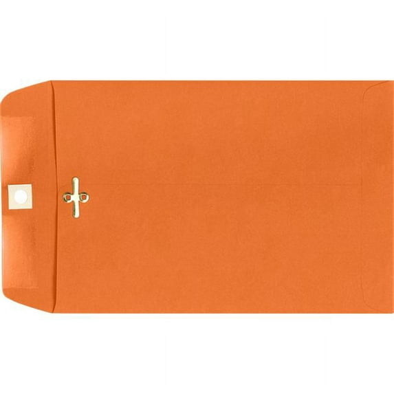 LUXPaper 9 x 12 Clasp Envelopes, Mandarin Orange, 50/Pack