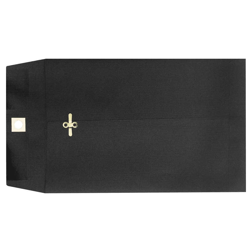 LUXPaper 9 x 12 Clasp Envelopes, Midnight Black, 50/Pack
