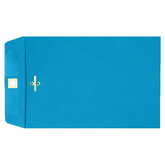 LUXPaper 9 x 12 Clasp Envelopes, Pool Blue, 100/Pack