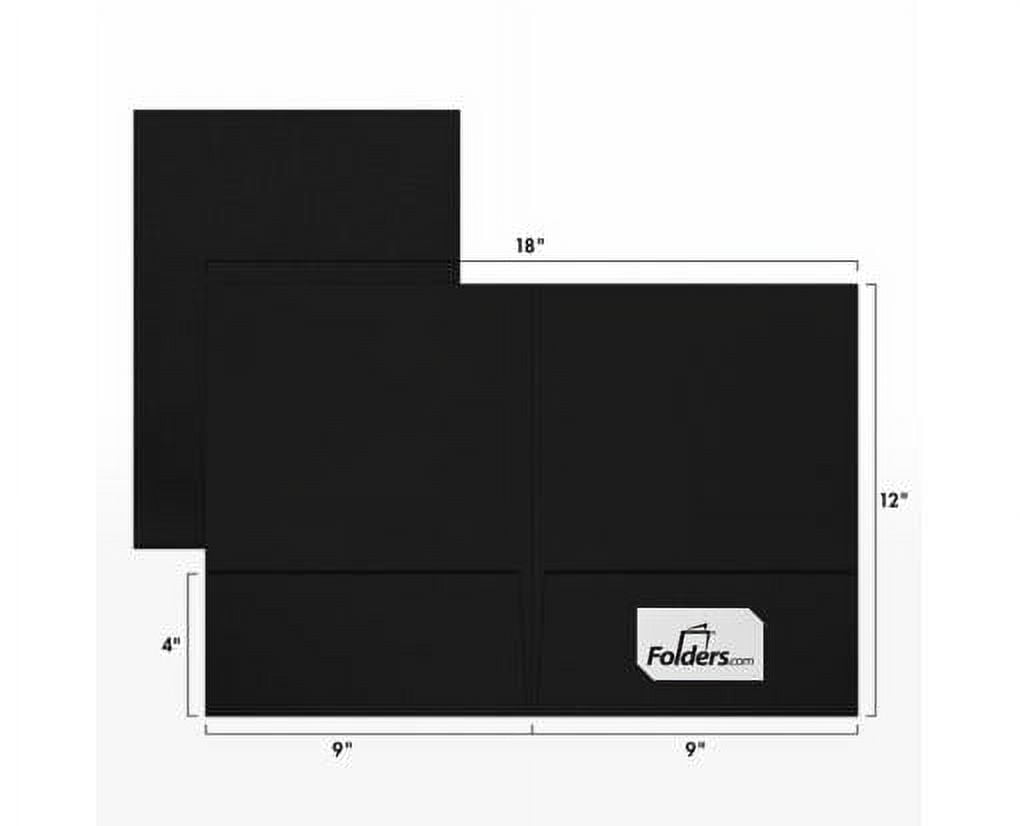 LUXPaper 9 x 12 Presentation Folder, Black Linen, 250/Pack