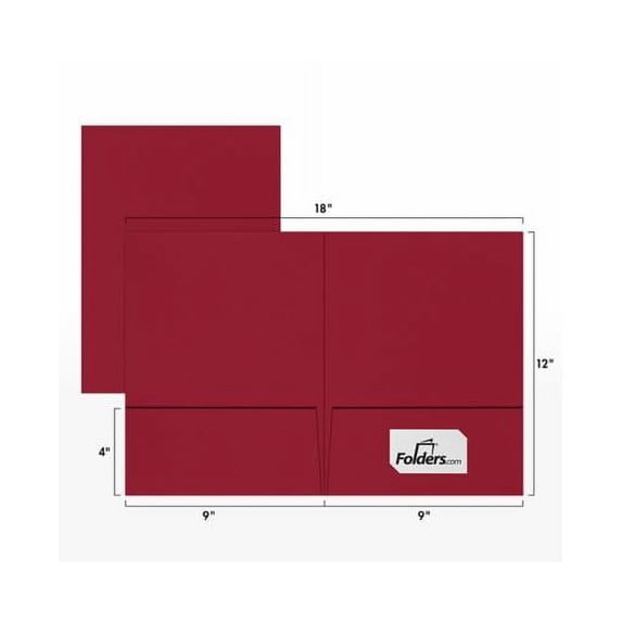 LUXPaper 9 x 12 Presentation Folder, Garnet, 1000/Pack