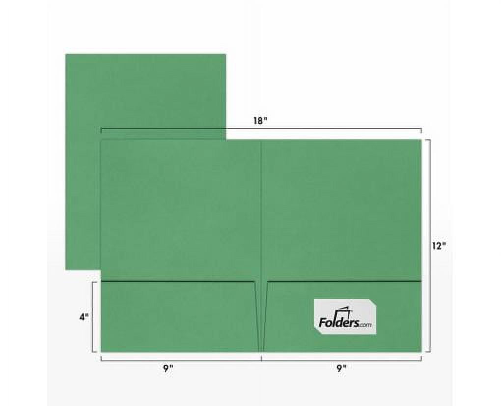 LUXPaper 9 x 12 Presentation Folder, Holiday Green, 100/Pack
