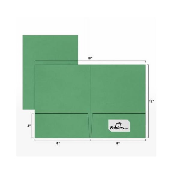 LUXPaper 9 x 12 Presentation Folder, Holiday Green, 100/Pack
