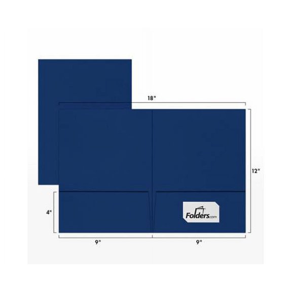 LUXPaper 9 x 12 Presentation Folder, Navy Blue, 50/Pack