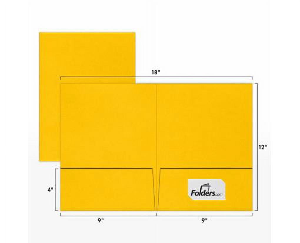 LUXPaper 9 x 12 Presentation Folder, Sunflower Yellow, 250/Pack