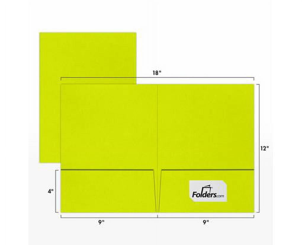 LUXPaper 9 x 12 Presentation Folder, Wasabi Green, 250/Pack