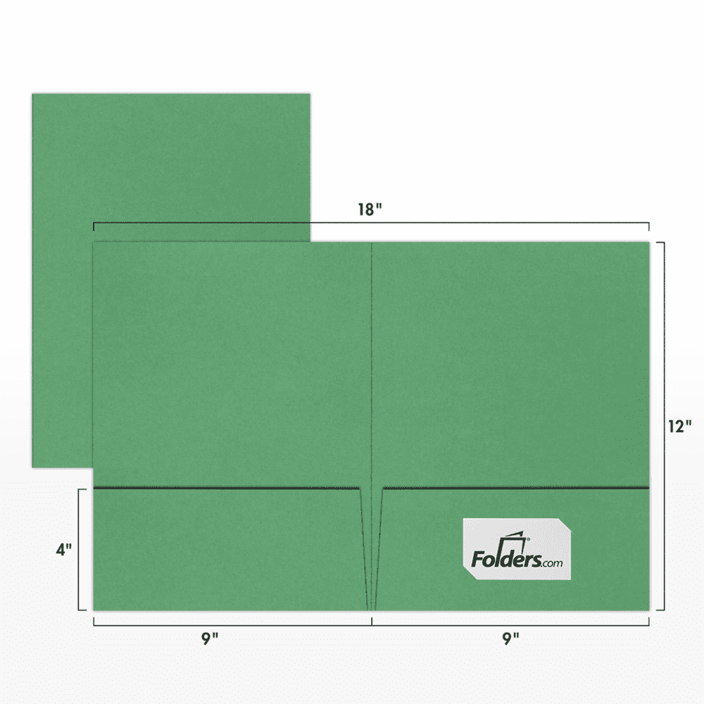 LUXPaper 9 x 12 Presentation Folders, Holiday Green, 10/Pack