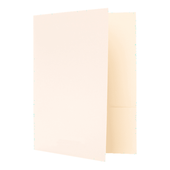 LUXPaper 9 x 12 Presentation Folders, Ivory Linen, 50/Pack