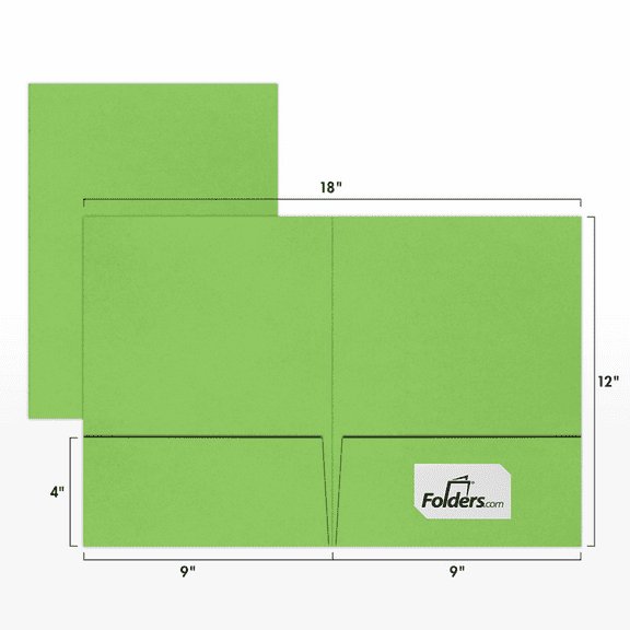 LUXPaper 9 x 12 Presentation Folders, Limelight, 10/Pack