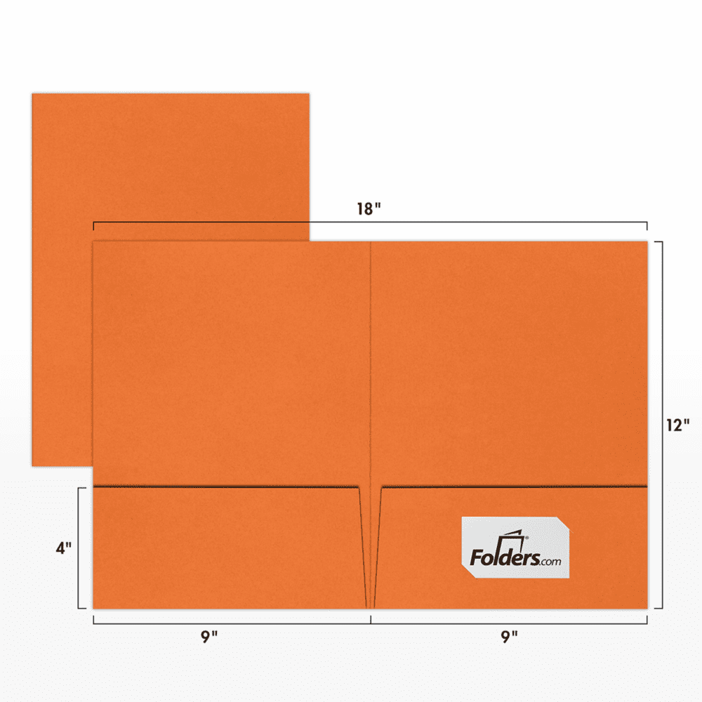 LUXPaper 9 x 12 Presentation Folders, Mandarin, 10/Pack