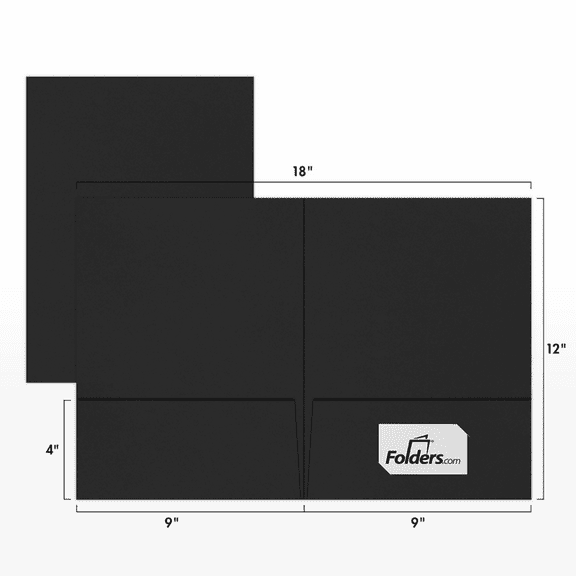 LUXPaper 9 x 12 Presentation Folders, Midnight Black, 10/Pack
